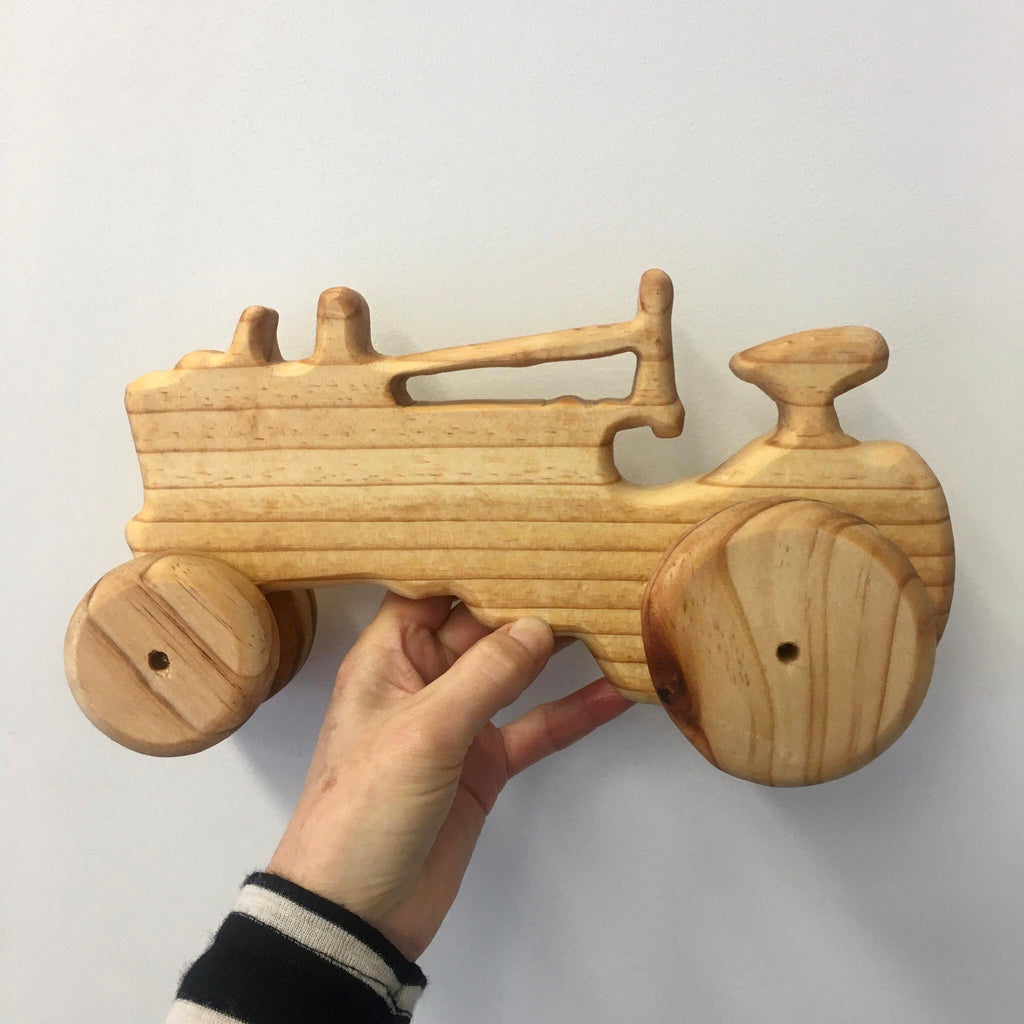 Wooden NZ Pine Vehicles | Handmade | Vintage Tractor