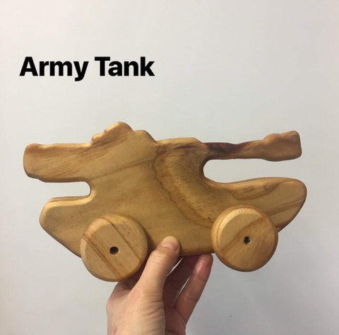 Wooden NZ Pine Vehicles | Handmade | Army Tank