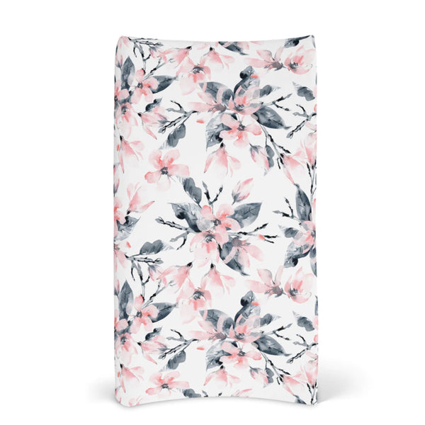Bassinet Sheet & Change Mat Cover | Watercolour Blossom
