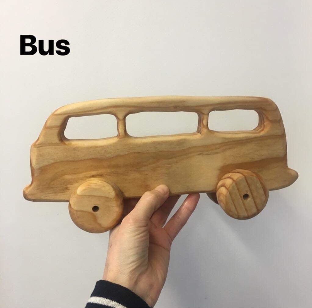 Wooden NZ Pine Vehicles | Handmade | Bus